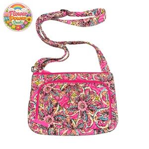 Vera Bradley Vibrant Pink Floral Crossbody Bag